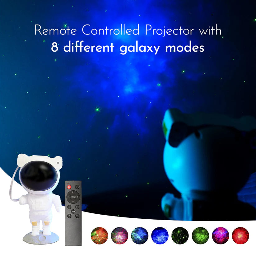 Astronaut Galaxy Projector - 360 Magnetic Head Rotation, Remote Control