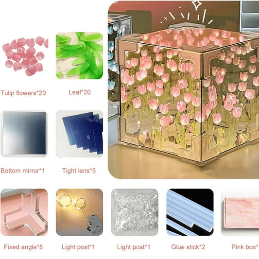Tulip Cube Mirror Lamp